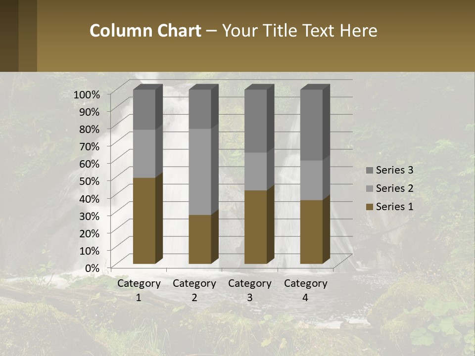 A Waterfall In The Middle Of A Lush Green Forest PowerPoint Template