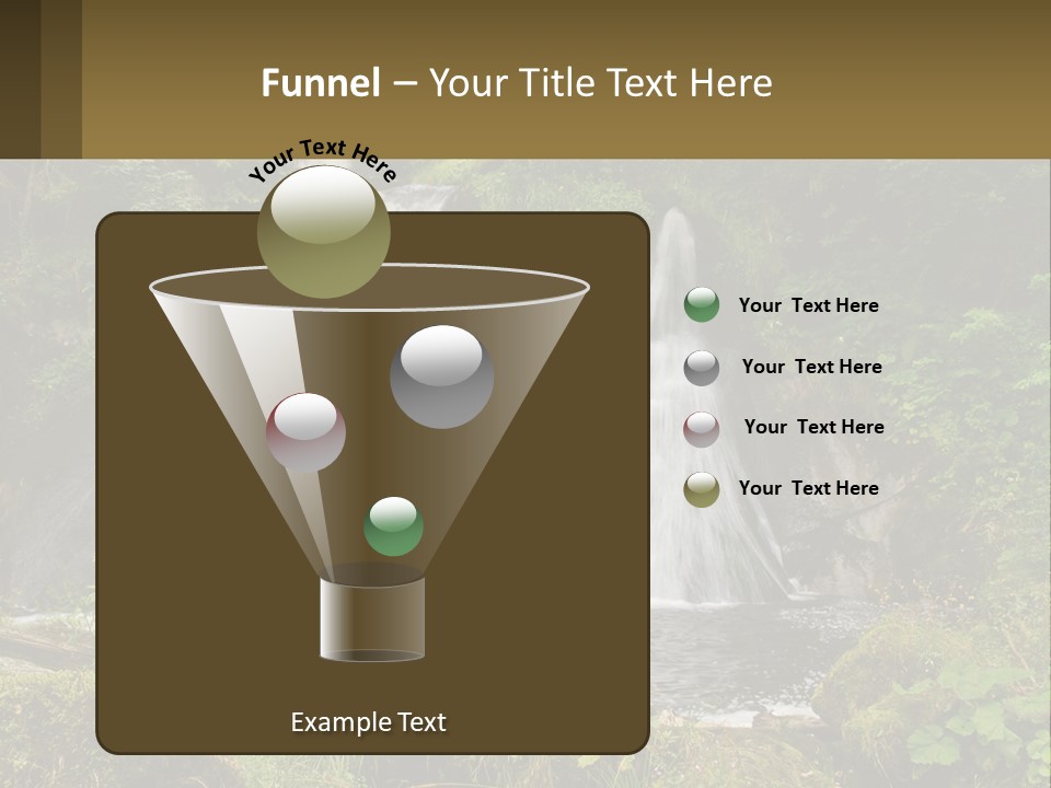 A Waterfall In The Middle Of A Lush Green Forest PowerPoint Template
