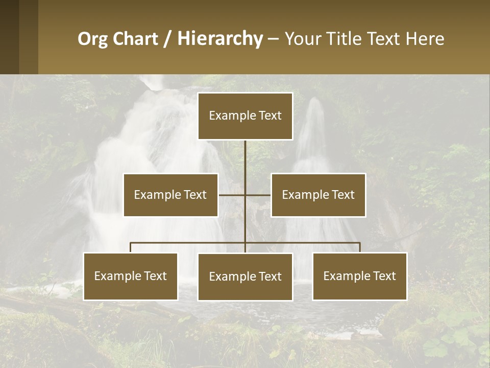 A Waterfall In The Middle Of A Lush Green Forest PowerPoint Template