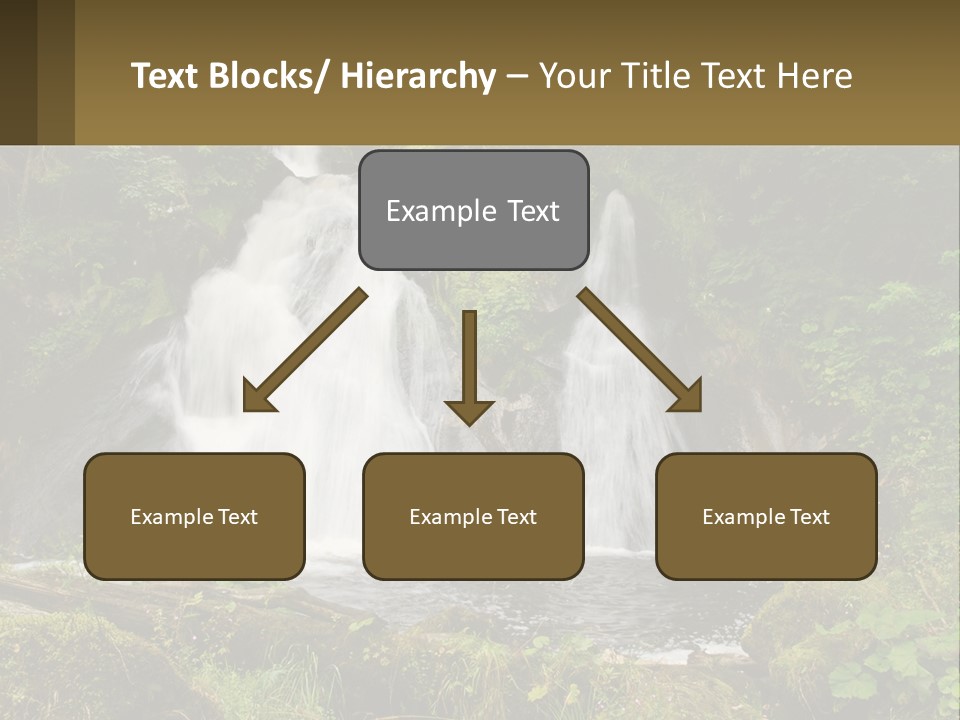 A Waterfall In The Middle Of A Lush Green Forest PowerPoint Template
