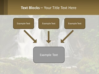 A Waterfall In The Middle Of A Lush Green Forest PowerPoint Template
