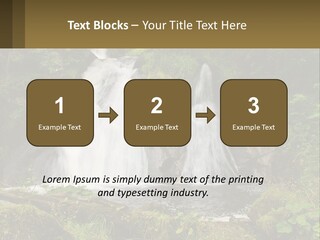 A Waterfall In The Middle Of A Lush Green Forest PowerPoint Template