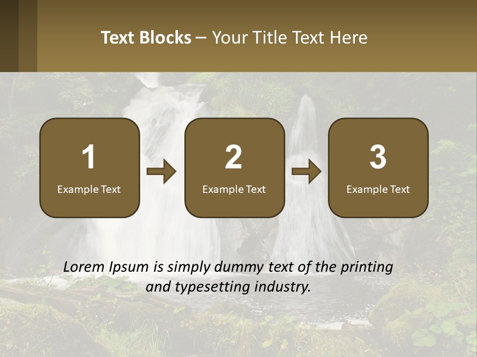 A Waterfall In The Middle Of A Lush Green Forest PowerPoint Template