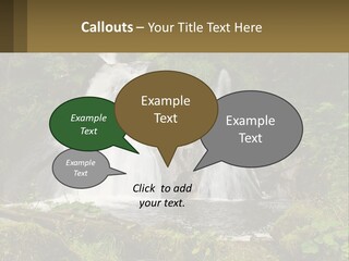 A Waterfall In The Middle Of A Lush Green Forest PowerPoint Template