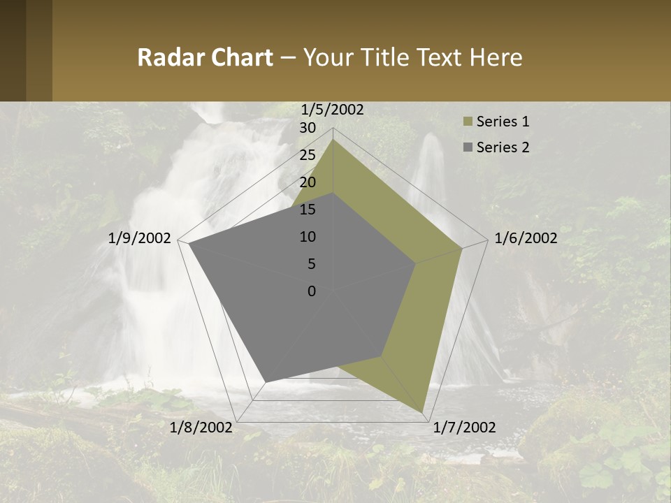 A Waterfall In The Middle Of A Lush Green Forest PowerPoint Template