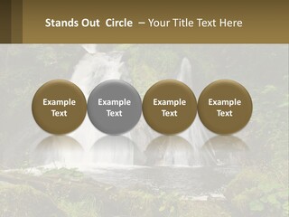 A Waterfall In The Middle Of A Lush Green Forest PowerPoint Template