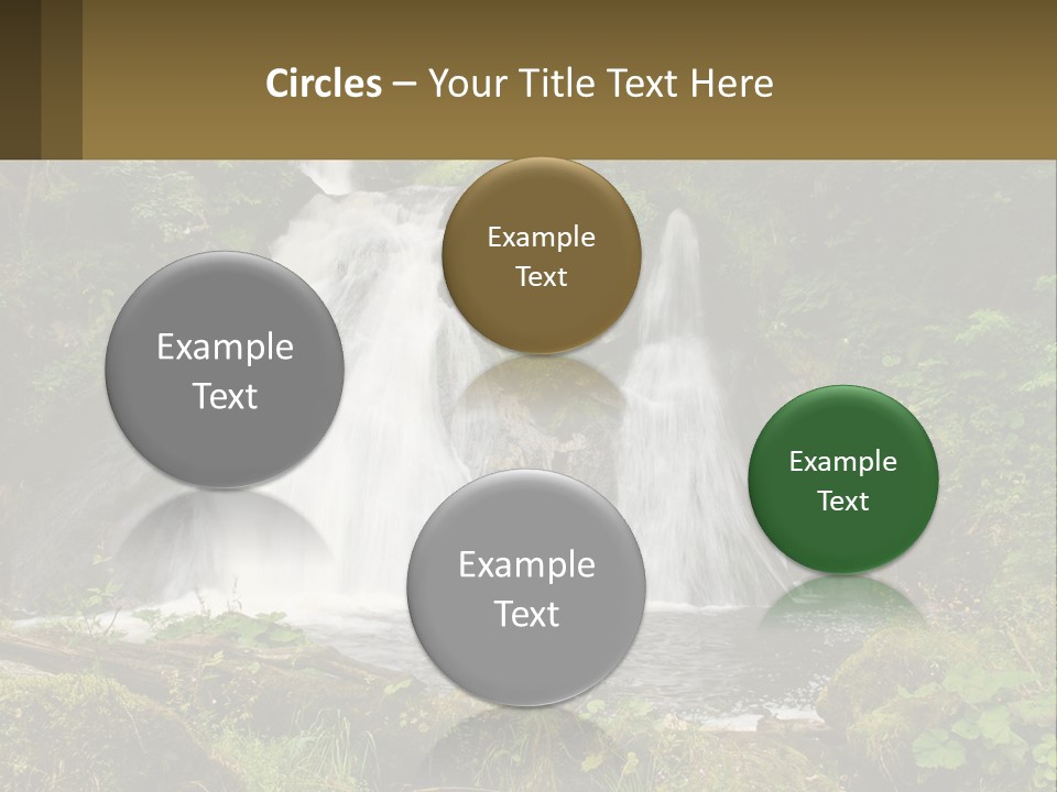 A Waterfall In The Middle Of A Lush Green Forest PowerPoint Template