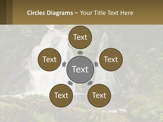 A Waterfall In The Middle Of A Lush Green Forest PowerPoint Template