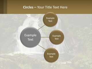 A Waterfall In The Middle Of A Lush Green Forest PowerPoint Template