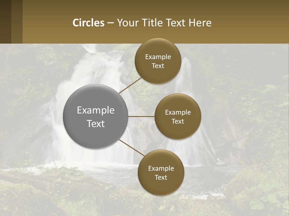 A Waterfall In The Middle Of A Lush Green Forest PowerPoint Template