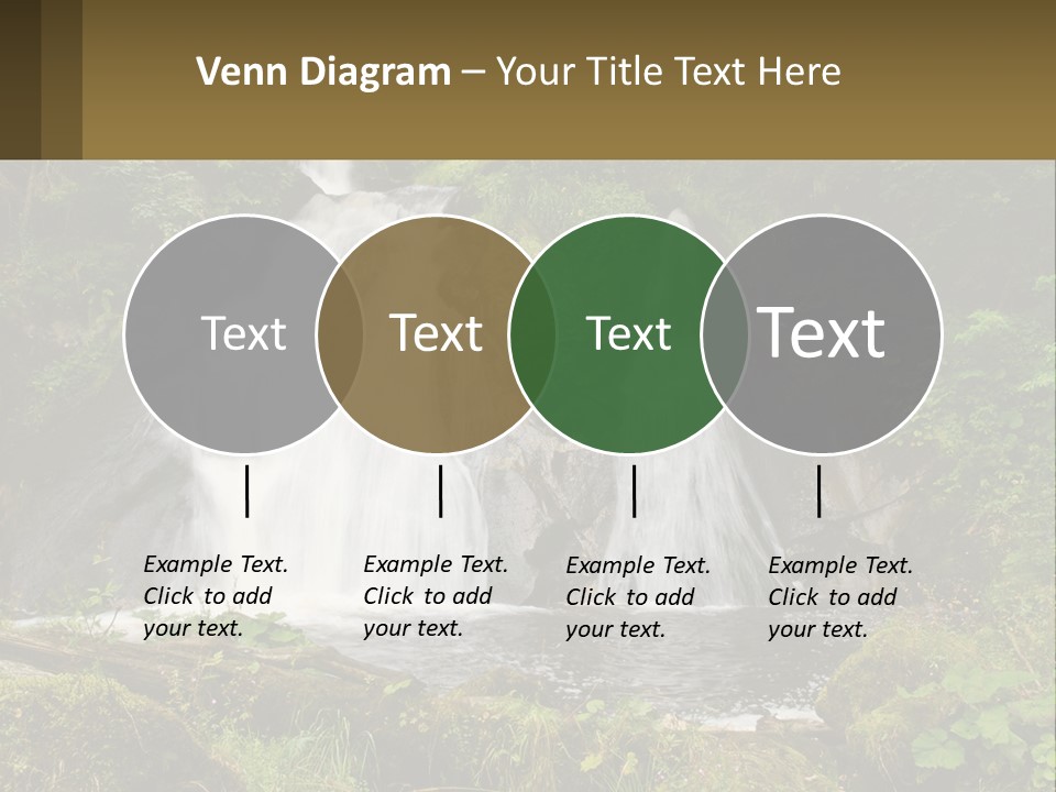 A Waterfall In The Middle Of A Lush Green Forest PowerPoint Template