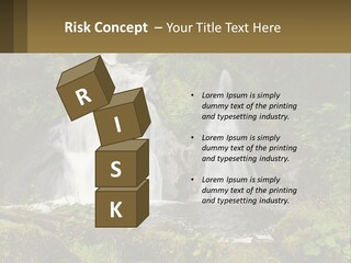 A Waterfall In The Middle Of A Lush Green Forest PowerPoint Template