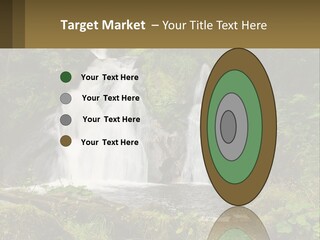 A Waterfall In The Middle Of A Lush Green Forest PowerPoint Template