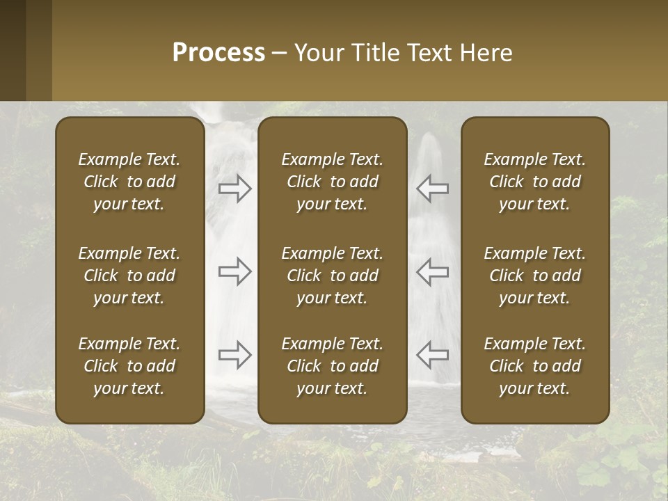 A Waterfall In The Middle Of A Lush Green Forest PowerPoint Template