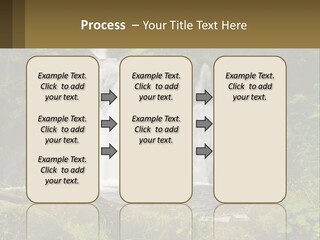 A Waterfall In The Middle Of A Lush Green Forest PowerPoint Template