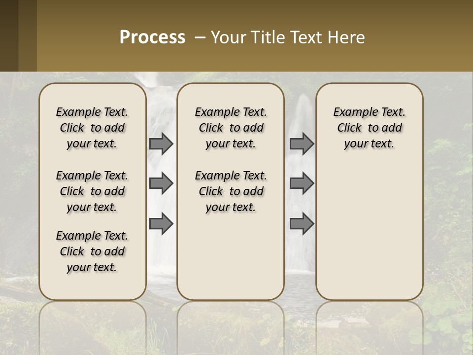 A Waterfall In The Middle Of A Lush Green Forest PowerPoint Template