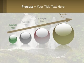 A Waterfall In The Middle Of A Lush Green Forest PowerPoint Template