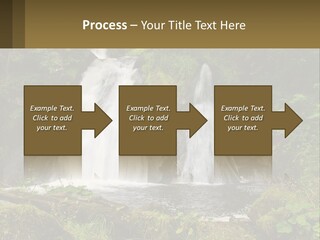 A Waterfall In The Middle Of A Lush Green Forest PowerPoint Template