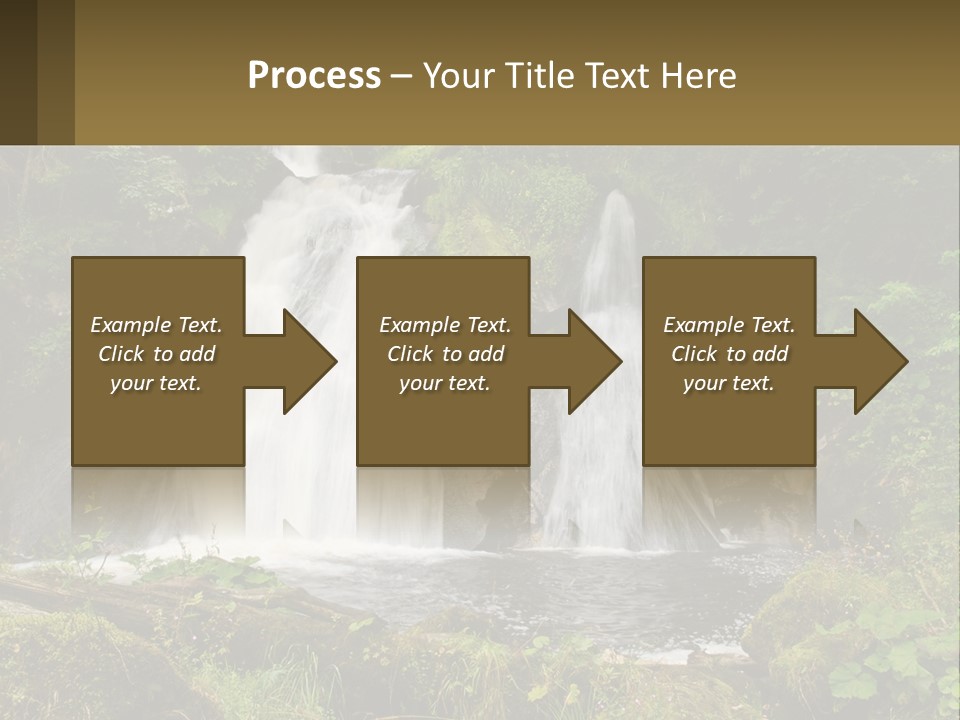 A Waterfall In The Middle Of A Lush Green Forest PowerPoint Template