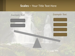 A Waterfall In The Middle Of A Lush Green Forest PowerPoint Template