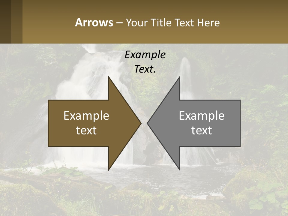 A Waterfall In The Middle Of A Lush Green Forest PowerPoint Template