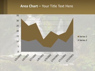 A Waterfall In The Middle Of A Lush Green Forest PowerPoint Template