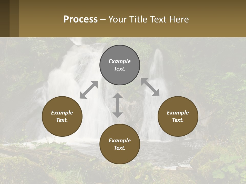 A Waterfall In The Middle Of A Lush Green Forest PowerPoint Template