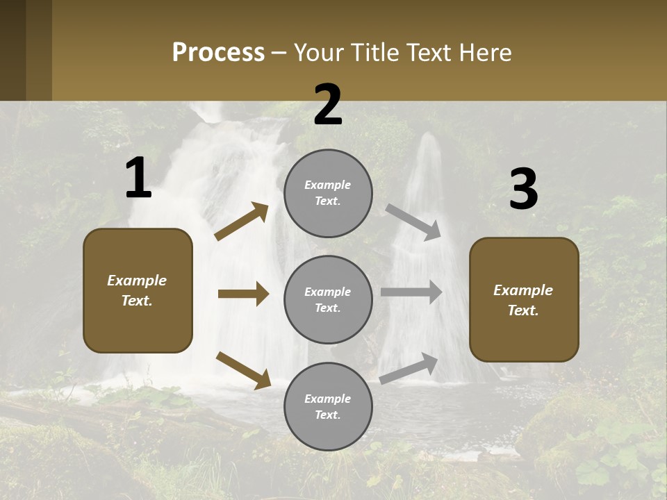 A Waterfall In The Middle Of A Lush Green Forest PowerPoint Template