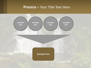 A Waterfall In The Middle Of A Lush Green Forest PowerPoint Template