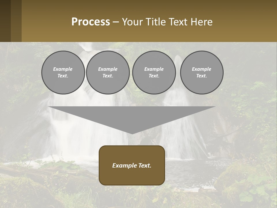 A Waterfall In The Middle Of A Lush Green Forest PowerPoint Template