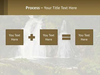 A Waterfall In The Middle Of A Lush Green Forest PowerPoint Template