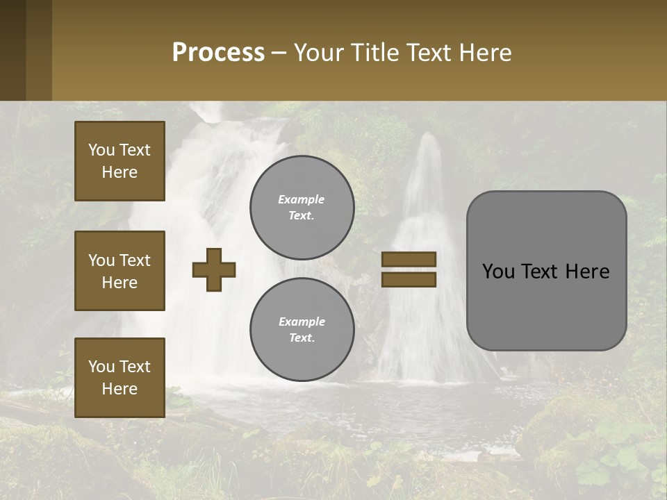 A Waterfall In The Middle Of A Lush Green Forest PowerPoint Template