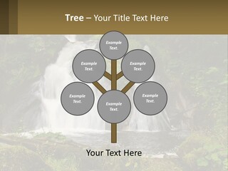 A Waterfall In The Middle Of A Lush Green Forest PowerPoint Template