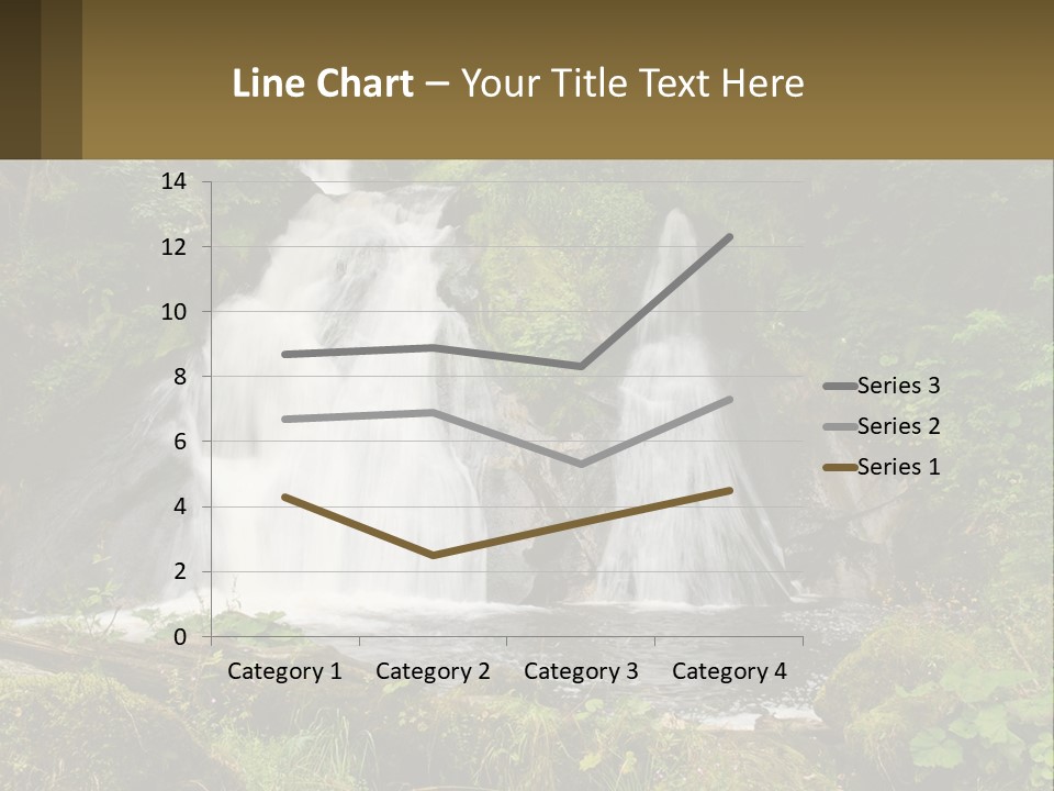 A Waterfall In The Middle Of A Lush Green Forest PowerPoint Template