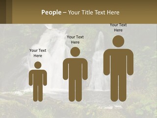 A Waterfall In The Middle Of A Lush Green Forest PowerPoint Template