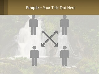 A Waterfall In The Middle Of A Lush Green Forest PowerPoint Template