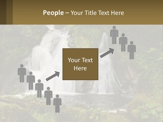 A Waterfall In The Middle Of A Lush Green Forest PowerPoint Template