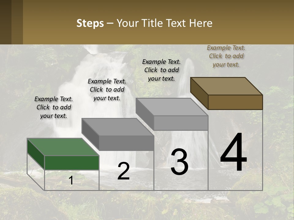 A Waterfall In The Middle Of A Lush Green Forest PowerPoint Template