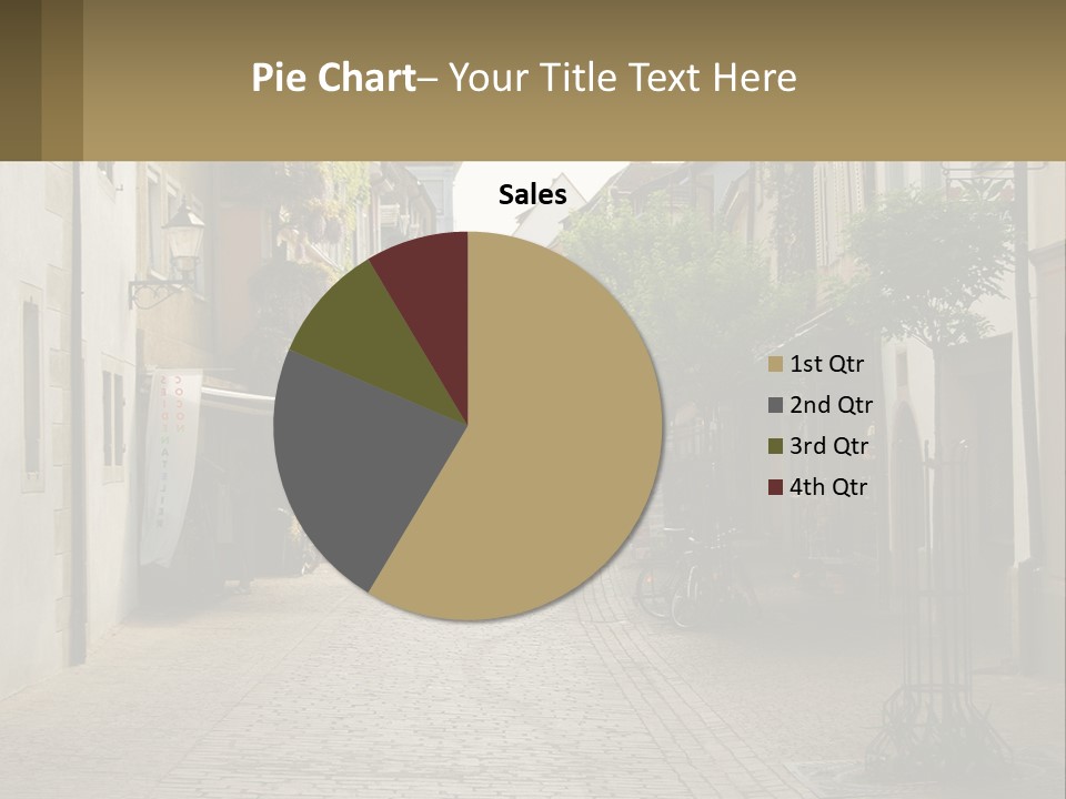A Group Of People Walking Down A Street Next To Tall Buildings PowerPoint Template
