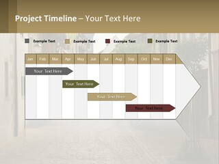 A Group Of People Walking Down A Street Next To Tall Buildings PowerPoint Template