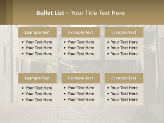 A Group Of People Walking Down A Street Next To Tall Buildings PowerPoint Template