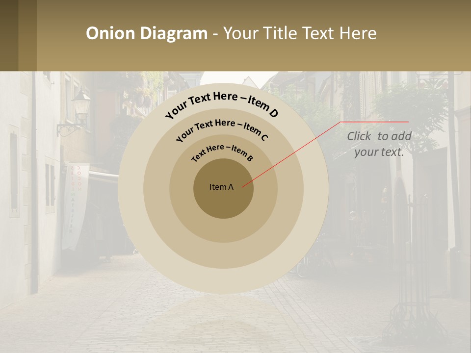 A Group Of People Walking Down A Street Next To Tall Buildings PowerPoint Template