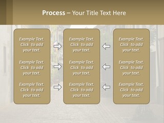 A Group Of People Walking Down A Street Next To Tall Buildings PowerPoint Template