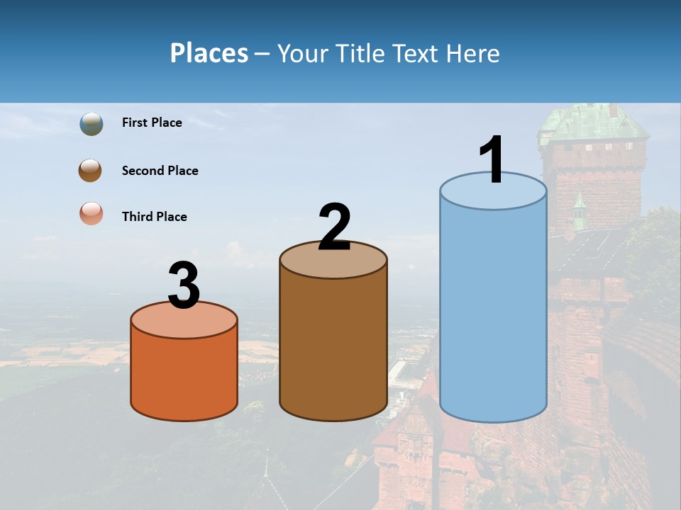 A Castle On Top Of A Hill With A Blue Sky In The Background PowerPoint Template