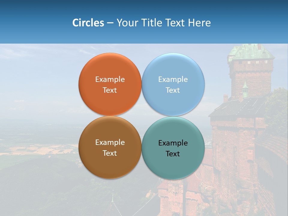 A Castle On Top Of A Hill With A Blue Sky In The Background PowerPoint Template