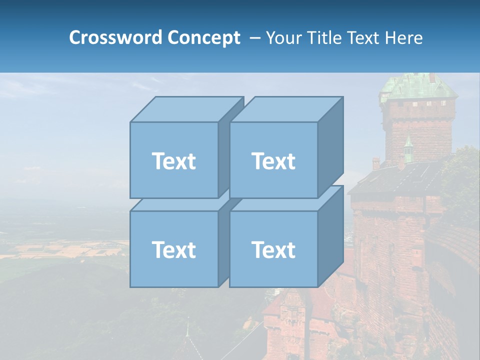 A Castle On Top Of A Hill With A Blue Sky In The Background PowerPoint Template