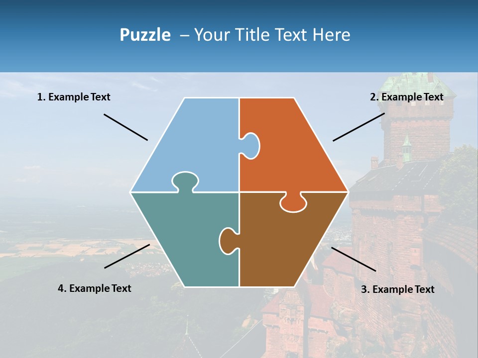 A Castle On Top Of A Hill With A Blue Sky In The Background PowerPoint Template