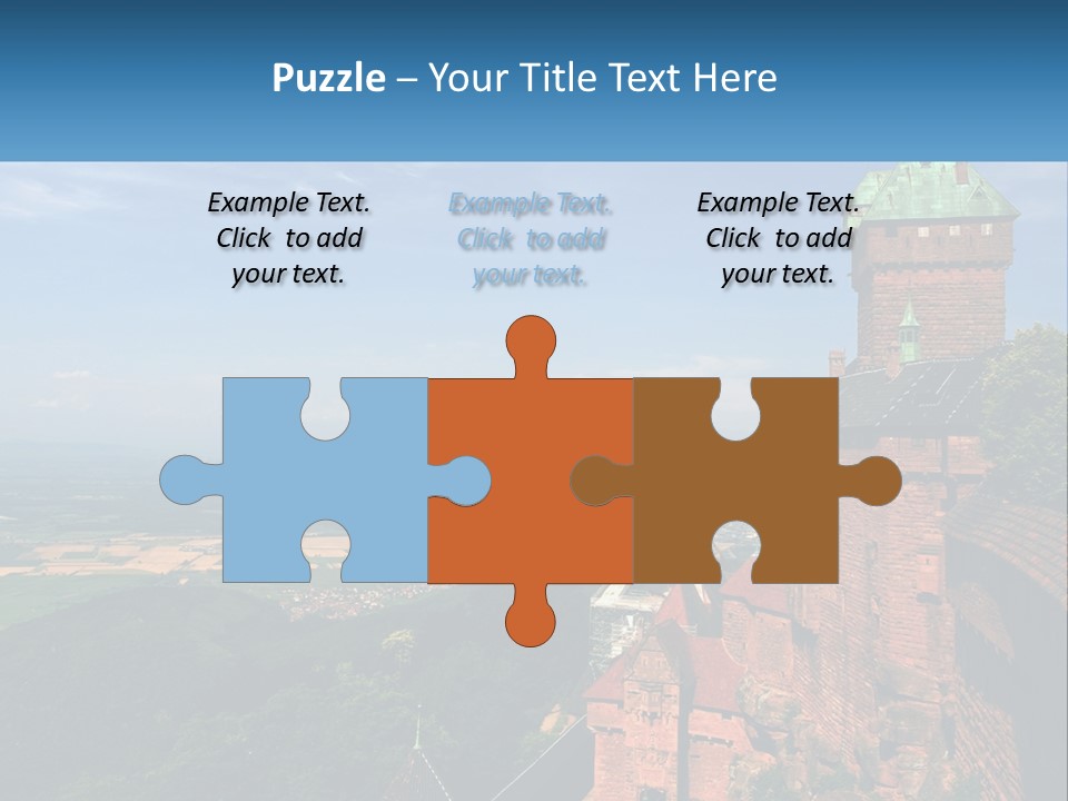 A Castle On Top Of A Hill With A Blue Sky In The Background PowerPoint Template