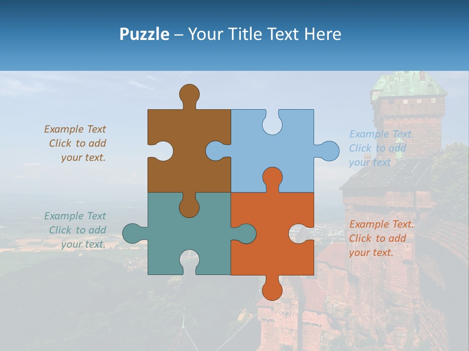 A Castle On Top Of A Hill With A Blue Sky In The Background PowerPoint Template