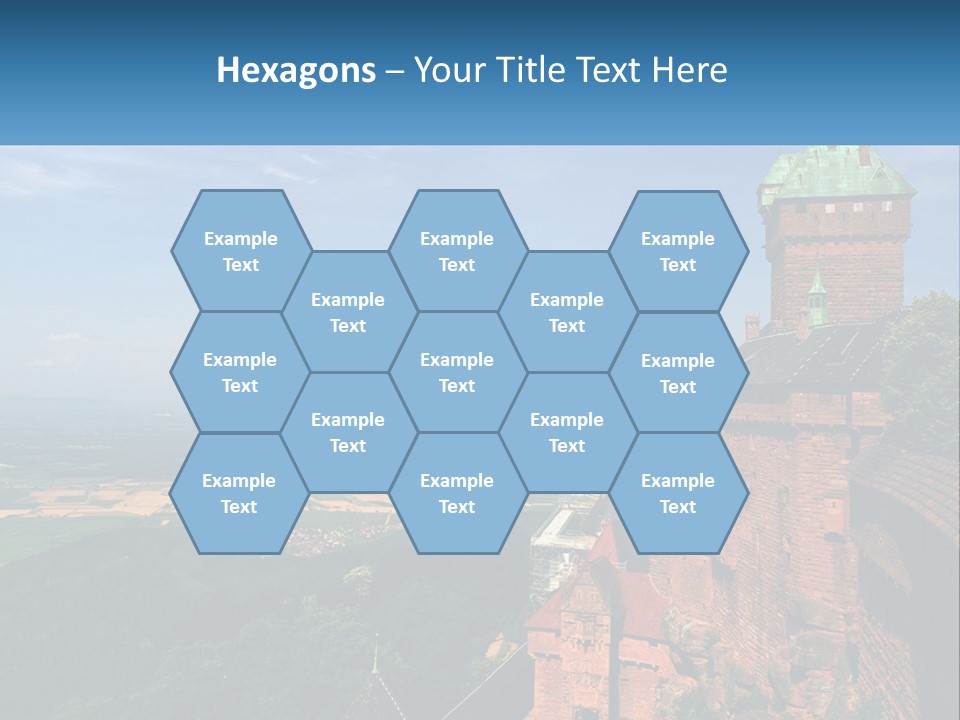 A Castle On Top Of A Hill With A Blue Sky In The Background PowerPoint Template